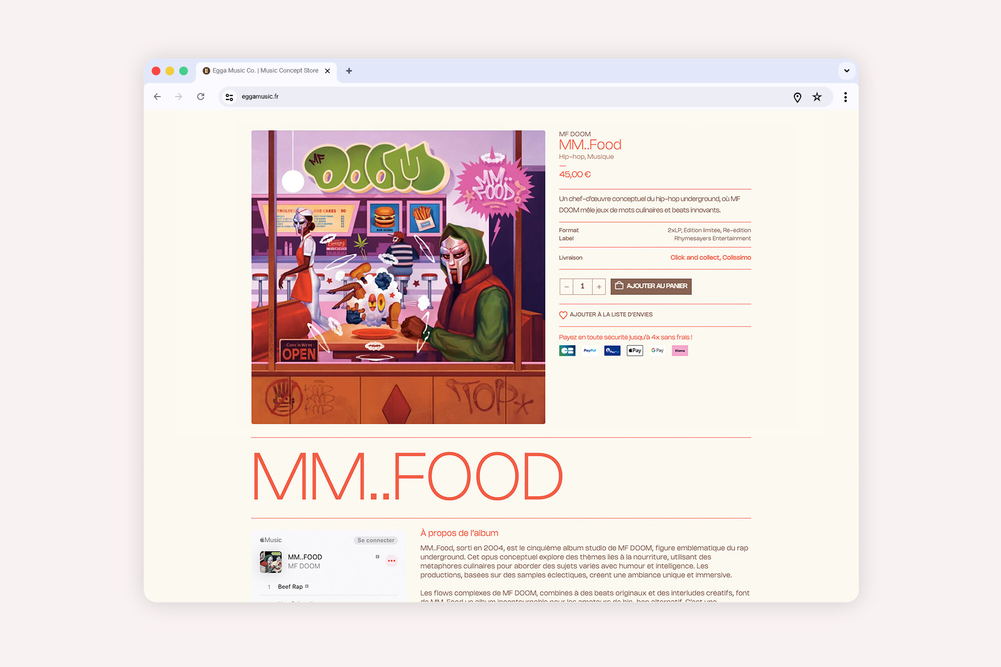 Wordpress web design Egga Music Co.