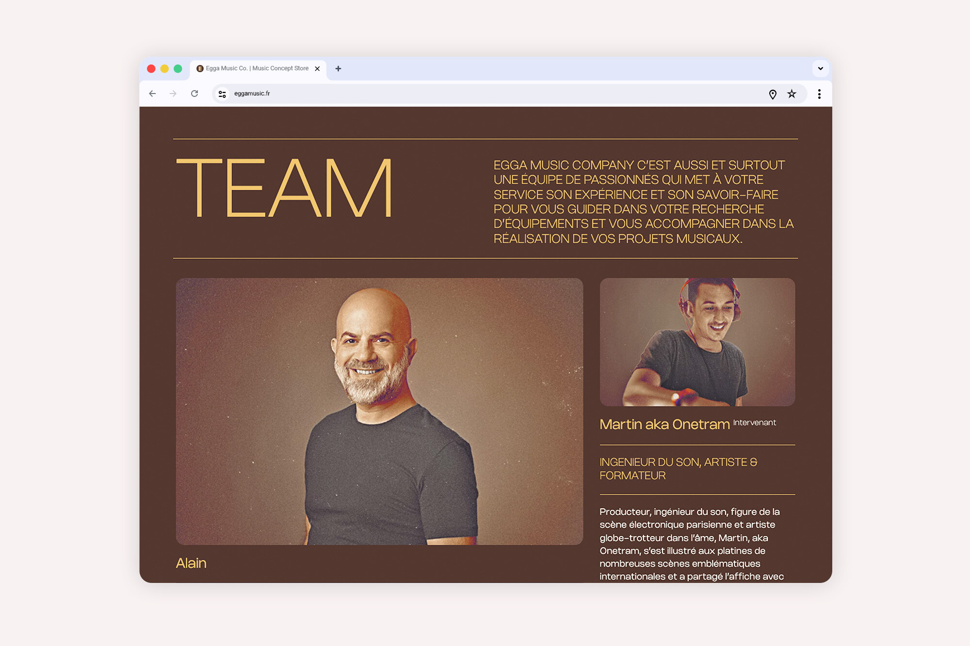 Wordpress web design Egga Music Co.